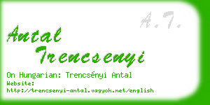 antal trencsenyi business card
