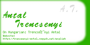 antal trencsenyi business card
